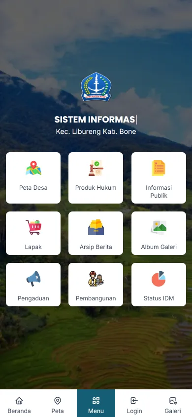 Tampilan mobile Desa Polewali
