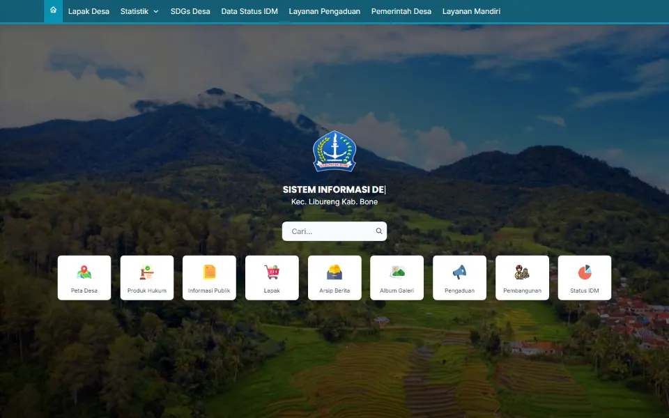 Tampilan desktop Desa Polewali