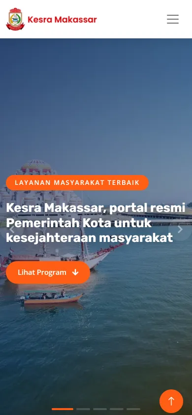 Tampilan mobile Kesra Makassar