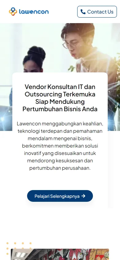 Tampilan mobile Lawencon