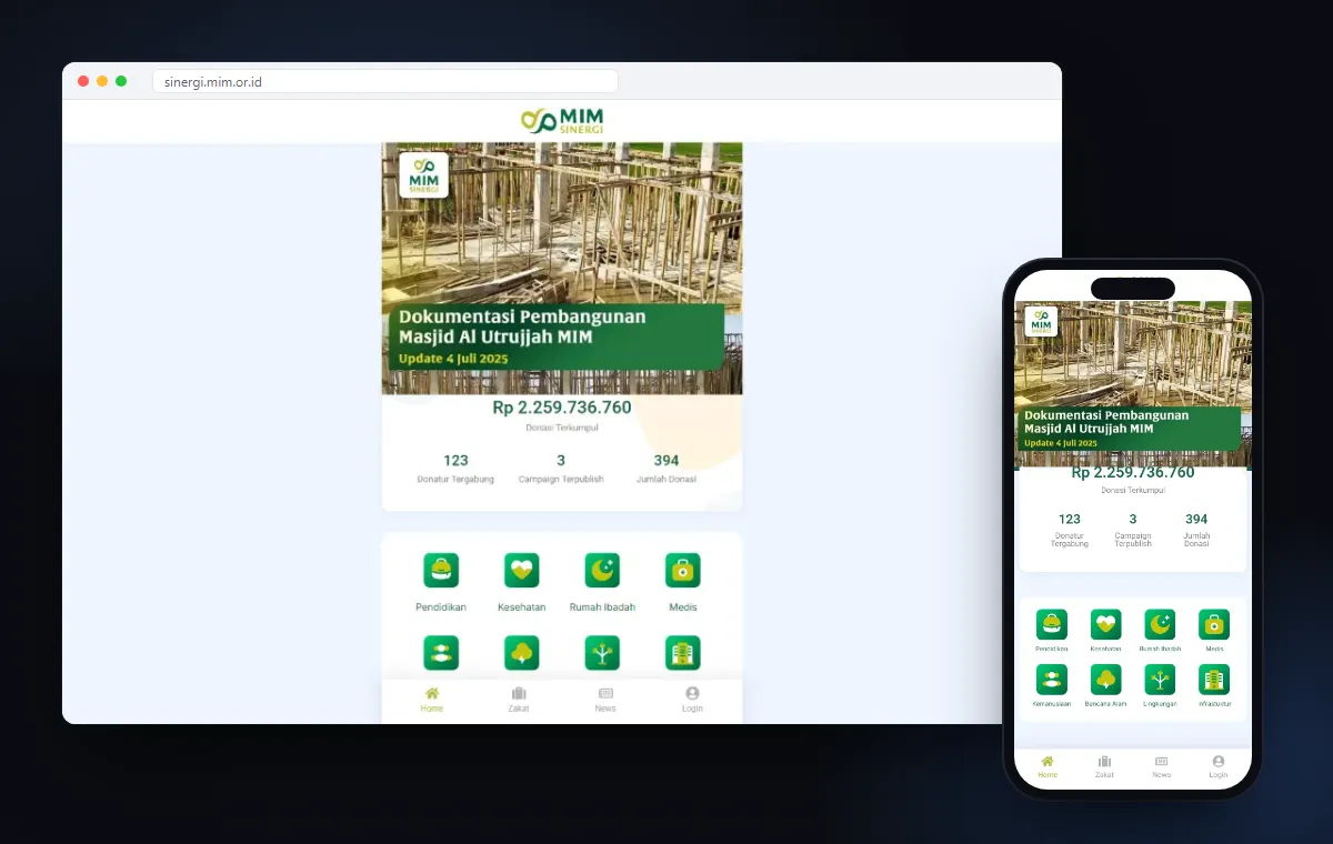 Mockup website Sinergi MIM